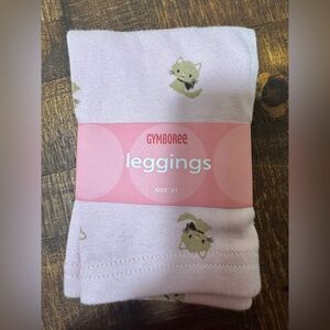 NWT Gymboree 2T Kitty Glamour Pink Leggings, Cat with Bows